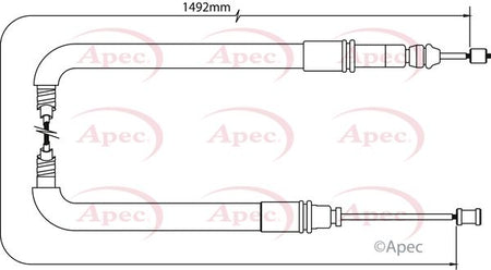 Apec CAB1063 Cable Pull, parking brake - 1