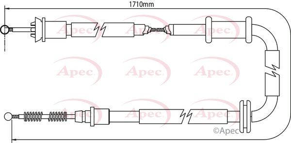 Apec CAB1064 Cable Pull, parking brake - 1