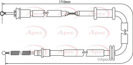 Apec CAB1064 Cable Pull, parking brake - 1