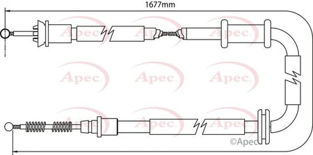 Apec CAB1065 Cable Pull, parking brake - 1