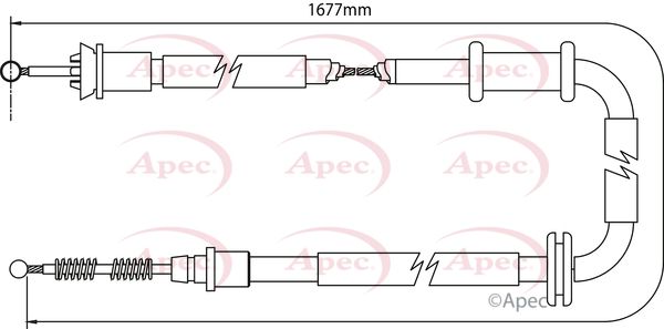 Apec CAB1065 Cable Pull, parking brake - 1
