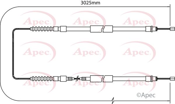 Apec CAB1066 Cable Pull, parking brake - 1