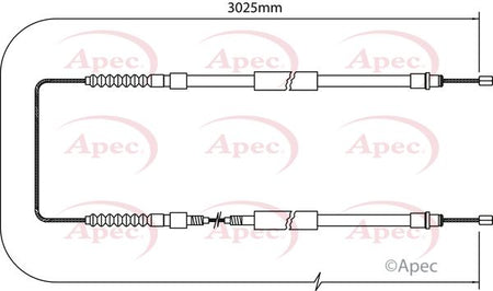 Apec CAB1066 Cable Pull, parking brake - 1