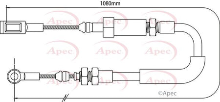 Apec CAB1068 Cable Pull, parking brake - 1