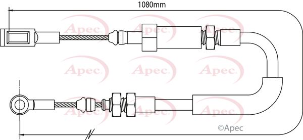 Apec CAB1068 Cable Pull, parking brake - 1