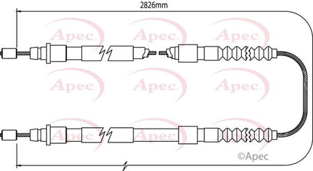 Apec CAB1069 Cable Pull, parking brake - 1