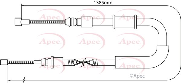 Apec CAB1070 Cable Pull, parking brake - 1