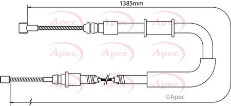 Apec CAB1070 Cable Pull, parking brake - 1