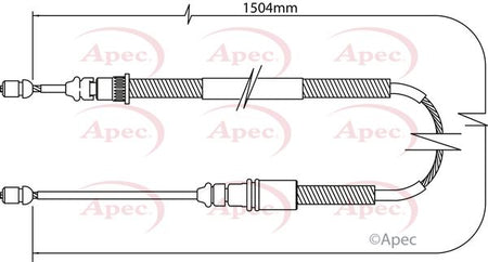 Apec CAB1073 Cable Pull, parking brake - 1