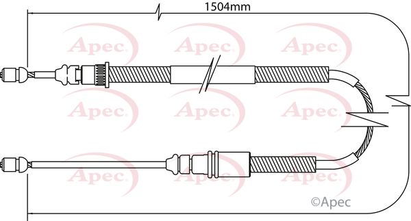 Apec CAB1073 Cable Pull, parking brake - 1