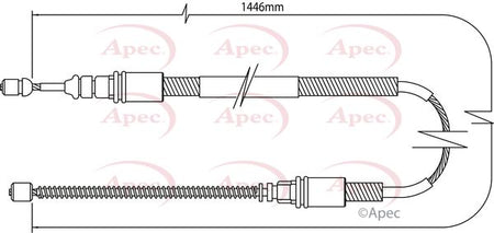 Apec CAB1074 Cable Pull, parking brake - 1