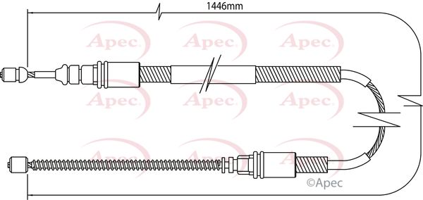 Apec CAB1074 Cable Pull, parking brake - 1