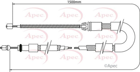 Apec CAB1075 Cable Pull, parking brake - 1