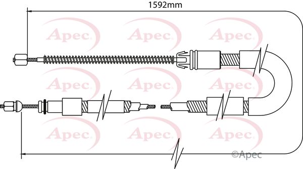 Apec CAB1076 Cable Pull, parking brake - 1