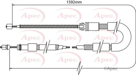 Apec CAB1076 Cable Pull, parking brake - 1