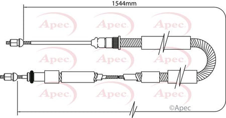 Apec CAB1077 Cable Pull, parking brake - 1