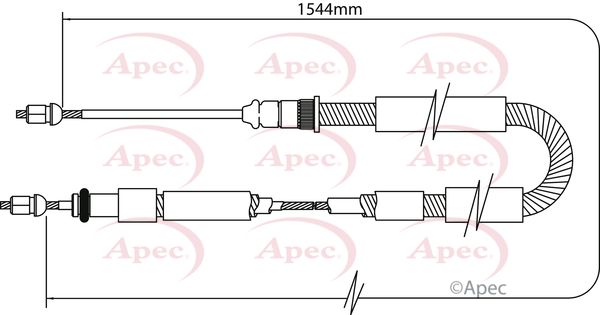 Apec CAB1077 Cable Pull, parking brake - 1