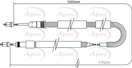 Apec CAB1078 Cable Pull, parking brake - 1