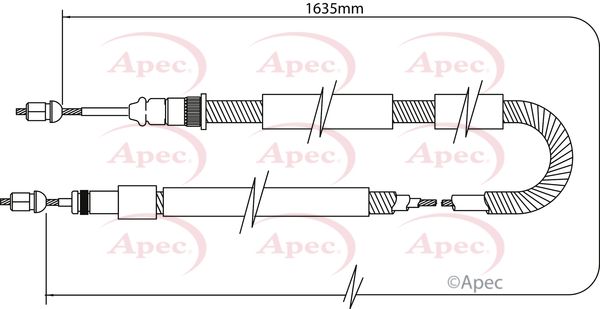 Apec CAB1078 Cable Pull, parking brake - 1