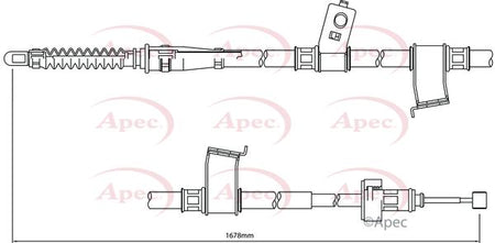Apec CAB1079 Cable Pull, parking brake - 1