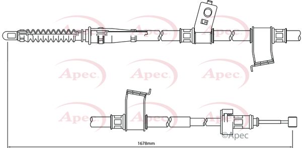 Apec CAB1079 Cable Pull, parking brake - 1