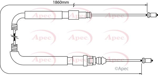 Apec CAB1080 Cable Pull, parking brake - 1
