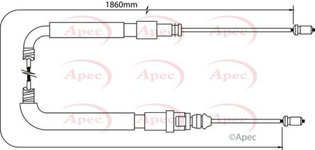 Apec CAB1080 Cable Pull, parking brake - 1