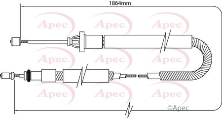 Apec CAB1081 Cable Pull, parking brake - 1