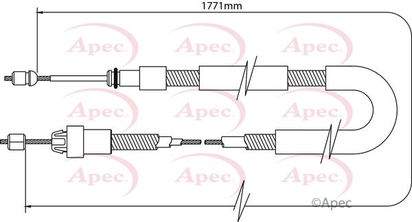 Apec CAB1082 Cable Pull, parking brake - 1
