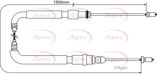 Apec CAB1083 Cable Pull, parking brake - 1