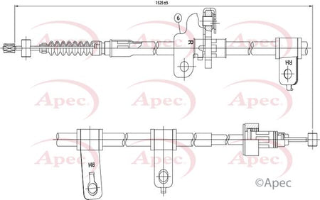 Apec CAB1086 Cable Pull, parking brake - 1