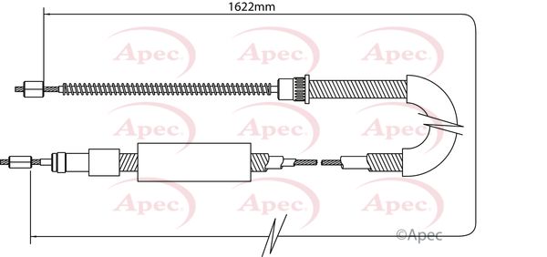 Apec CAB1087 Cable Pull, parking brake - 1