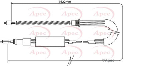 Apec CAB1087 Cable Pull, parking brake - 1