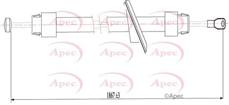 Apec CAB1088 Cable Pull, parking brake - 1