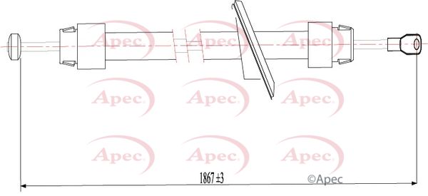 Apec CAB1088 Cable Pull, parking brake - 1
