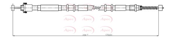 Apec CAB1089 Cable Pull, parking brake - 1