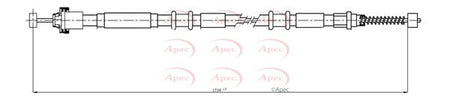 Apec CAB1089 Cable Pull, parking brake - 1
