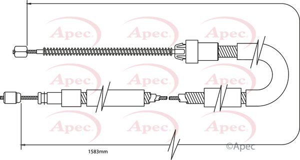 Apec CAB1090 Cable Pull, parking brake - 1