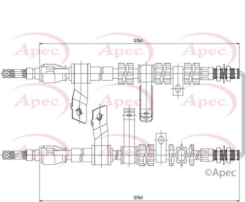 Apec CAB1092 Cable Pull, parking brake - 1