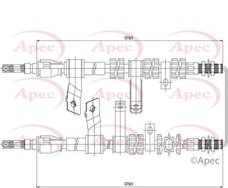 Apec CAB1092 Cable Pull, parking brake - 1