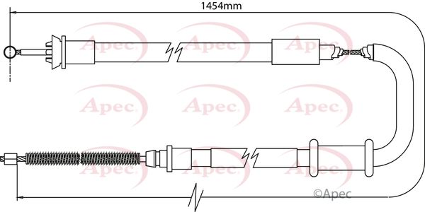 Apec CAB1093 Cable Pull, parking brake - 1