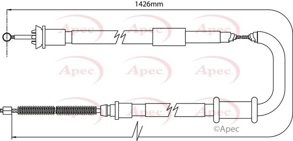 Apec CAB1094 Cable Pull, parking brake - 1