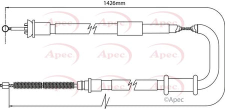 Apec CAB1094 Cable Pull, parking brake - 1