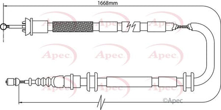 Apec CAB1096 Cable Pull, parking brake - 1