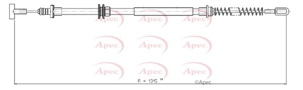 Apec CAB1097 Cable Pull, parking brake - 1
