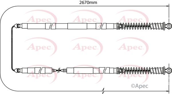Apec CAB1098 Cable Pull, parking brake - 1