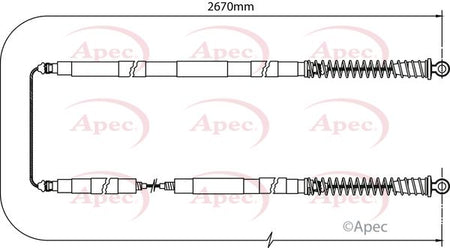 Apec CAB1098 Cable Pull, parking brake - 1