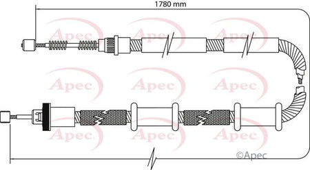 Apec CAB1102 Cable Pull, parking brake - 1