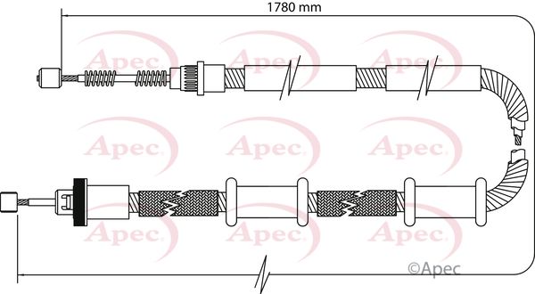 Apec CAB1102 Cable Pull, parking brake - 1
