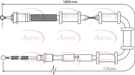 Apec CAB1103 Cable Pull, parking brake - 1